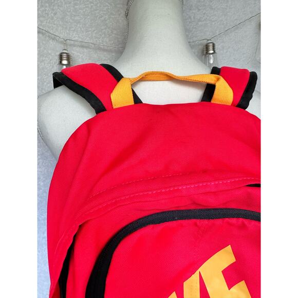 Nike Coral Orange Logo Multi Compartment Large Backpack Bag - Picture 10 of 11